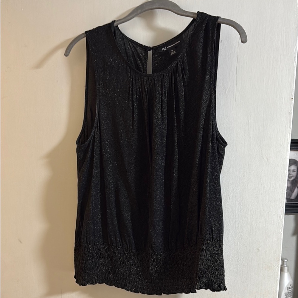 INC International Concepts Black Tank Top